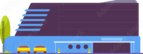 Trade center building. Automotive retail dealer show