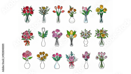 Cute Christmas animal character set with foxes, bears, raccoons, deer, gifts, trees, wreaths, and festive winter holiday illustrations