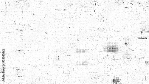 Subtle digital noise and glitch halftone texture featuring scattered pixelated dots on transparent background suitable for technology themed designs and contemporary data visualization art