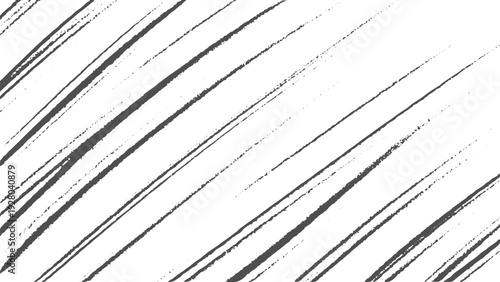 Diagonal hatched line texture with parallel charcoal strokes on transparent background for architectural sketching and technical drawing style overlays in professional creative design works