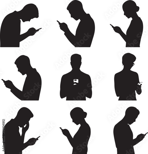 Romantic Couple Heart Silhouette Collection – Love, Wedding & Valentine Vector Icons Set