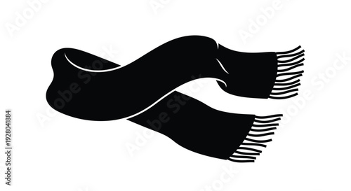 A black and white illustration of a loosely tied necktie