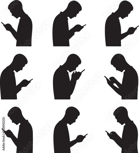 Romantic Couple Heart Silhouette Collection – Love, Wedding & Valentine Vector Icons Set