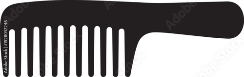 Vector comb silhouette isolated on white background
