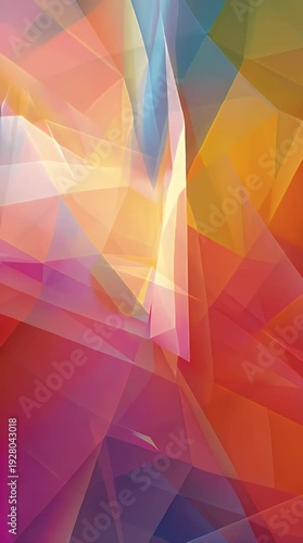 Vibrant Geometric Abstract Motion