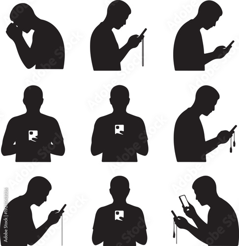 Romantic Couple Heart Silhouette Collection – Love, Wedding & Valentine Vector Icons Set