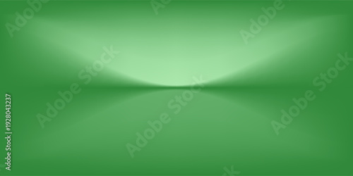 green background abstract with Gradient in empty room studio, green empty room studio gradient used for background, green background studio with shine use for product shooting. vector dynamic room