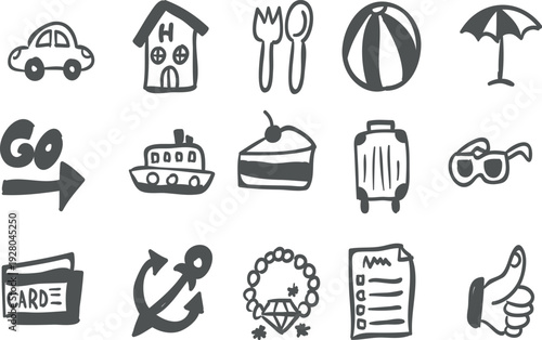 Set of the vector icon