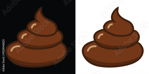Poop icon symbol collection on white background eps 10