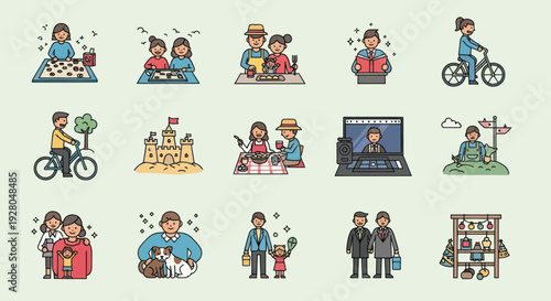 Diverse Collection of People Engaged in Various Activities and Hobbies.