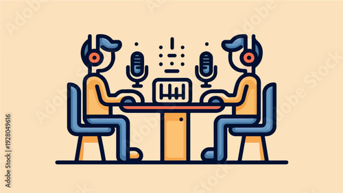 podcast icon image with energetic and modern colors