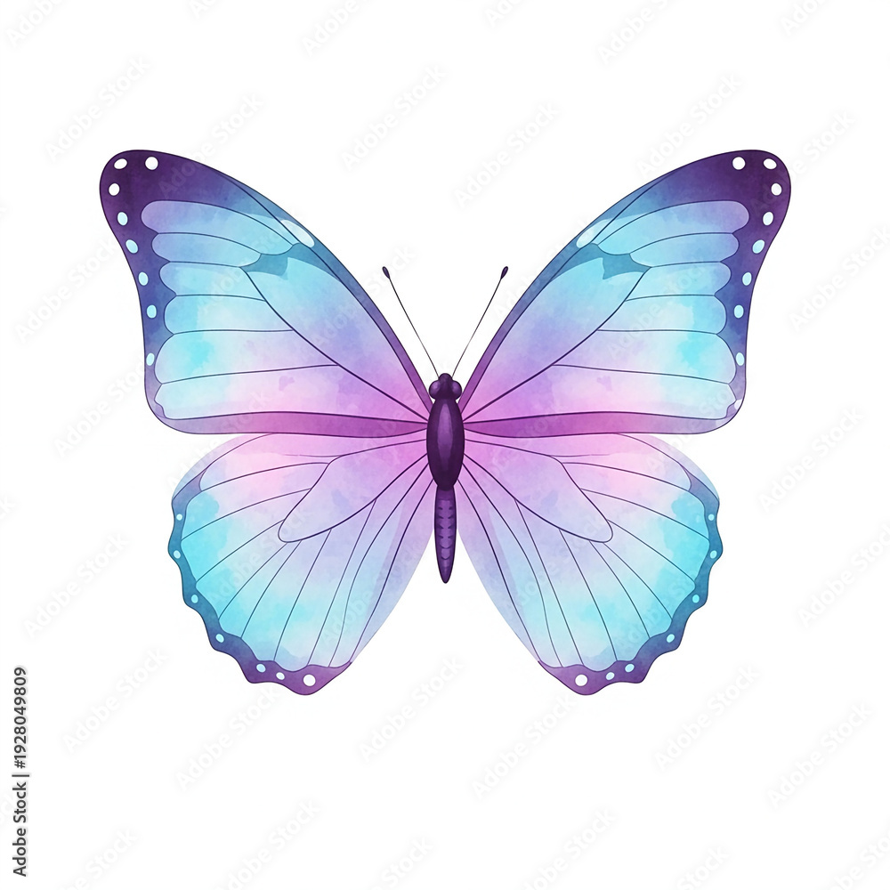 Obraz premium Watercolor Vector Butterfly