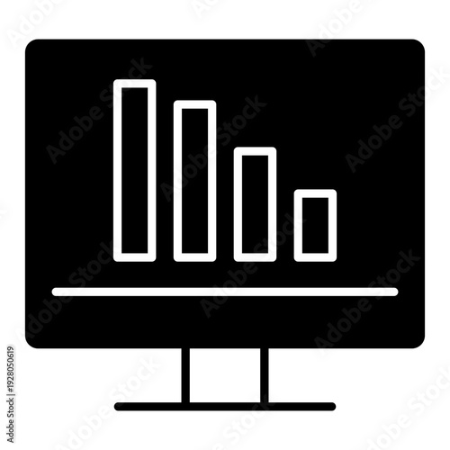 Financial losses vector icon. Revenue decline Illustration sign. Market decline symbol. Economic decline logo. Chart web icon.