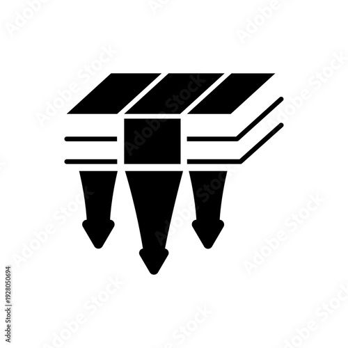Financial losses vector icon. Revenue decline Illustration sign. Market decline symbol. Economic decline logo.