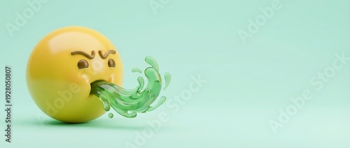 Feeling nauseous? A 3D vomit emoji expresses sickness and discomfort