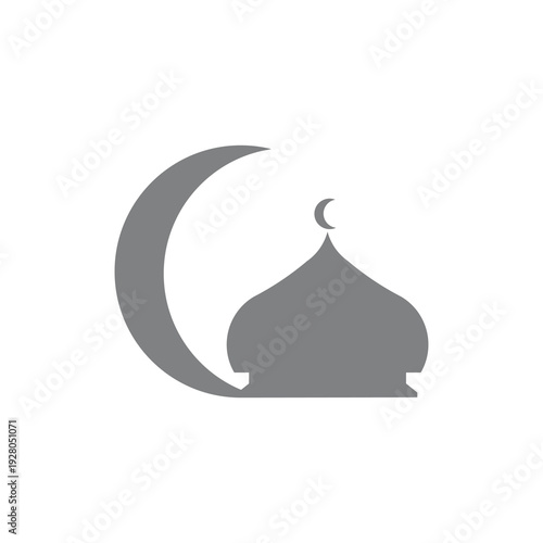 icon vector mosque template design trendy