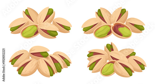 A colorful assortment of pistachios both in shell and cracked open