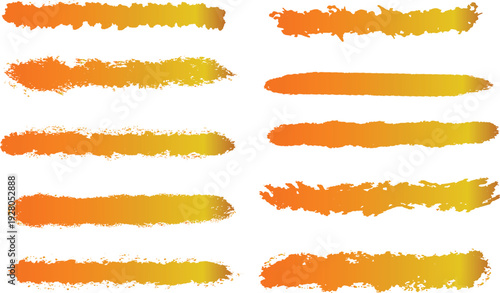 Orange Abstract Paint Splatter Texture Brush Strokes Background Vector
