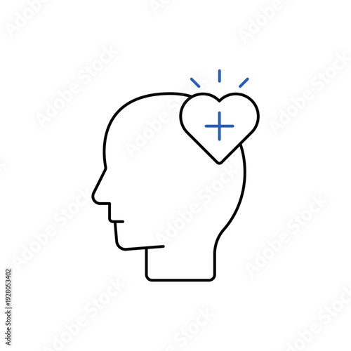 Health awareness icon, isolated on white background.