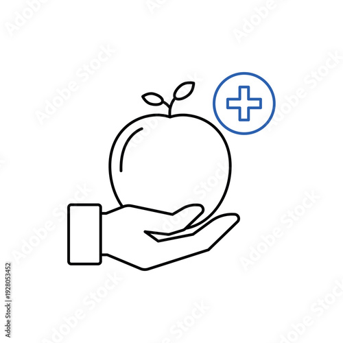 Nutrition icon, isolated on white background.