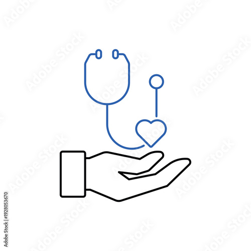 Primary care icon, isolated on white background.