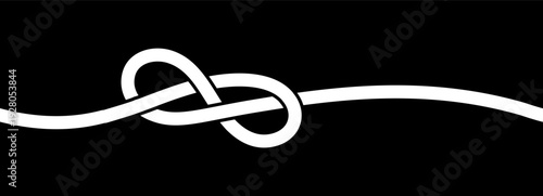 Line vector cable with squiggle marine knot