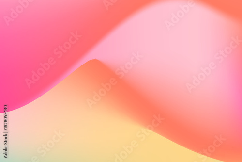 Soft Gradient Waves of Pink and Orange Background vector