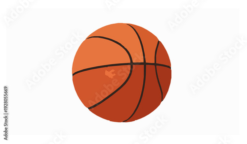 3D Basketball Ball Vector – Realistic Sports Icon Illustration