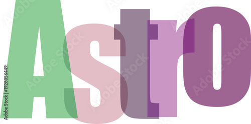 Astro Text Logo in Pastel Colors with Soft Gradient Effect for Branding