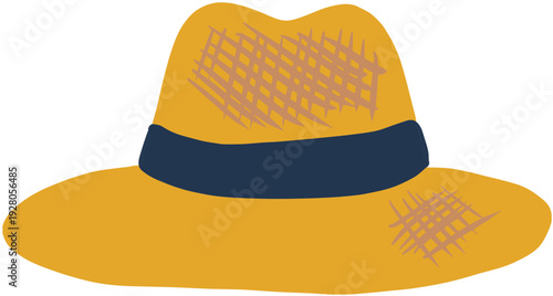 yellow hat isolated on white