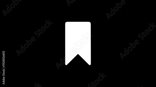 Bookmark icon pixel animation for saving content