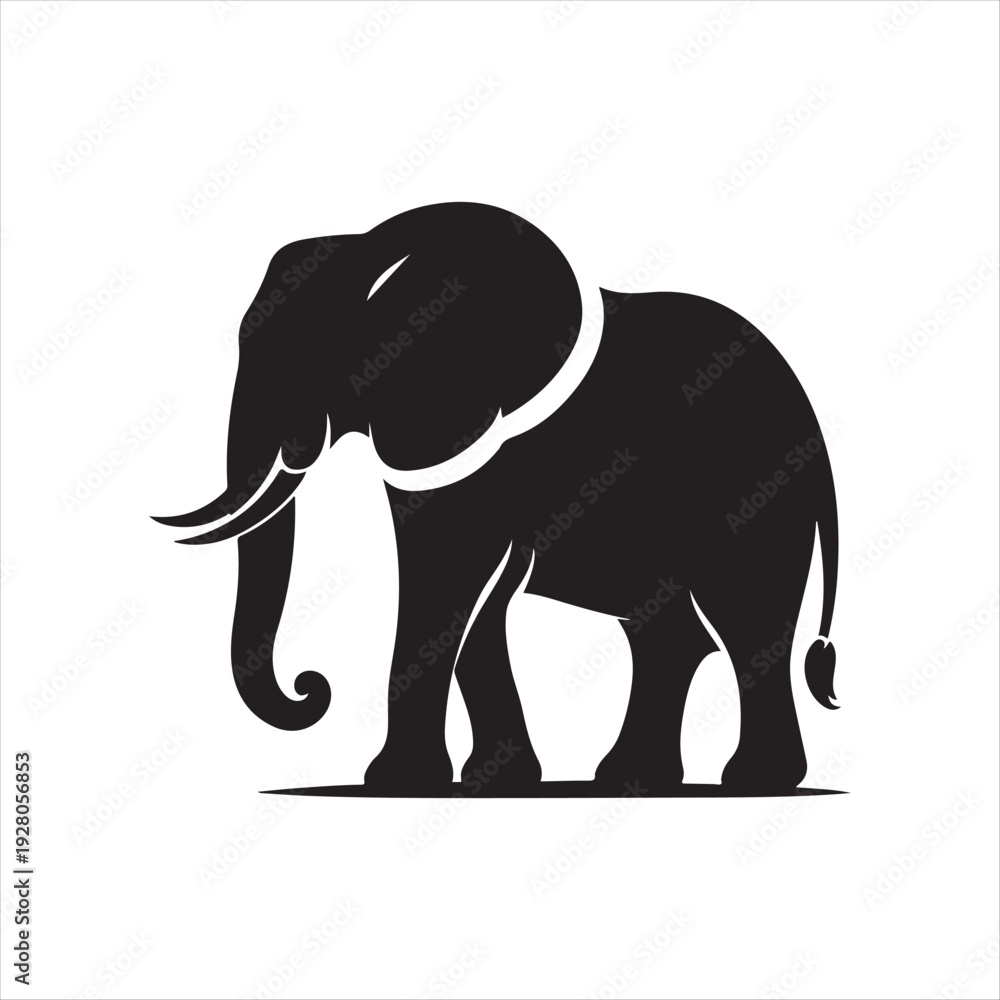 Obraz premium elephant vector silhouette line art logo idea concept collection. abstract icon illustration