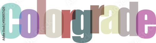 Colorgrade Text Logo in Multicolored Typography with Gradient Effect in Modern Design for Branding