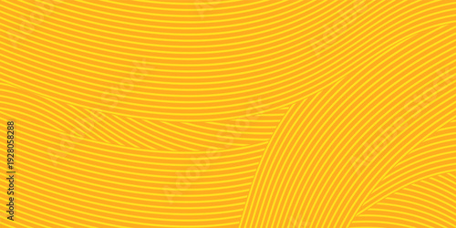Pasta background yellow and orange line, spaghetti abstract geometric pattern. Macaroni yellow poster. Wavy abstract pattern. vector illustration