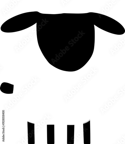 Simple Sheep Silhouette Icon