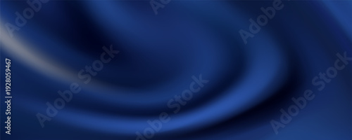 Luxurious fabric cloth with royal blue color, smooth surface and crumples. Vector realistic background texture, vintage silky material. simple presentation