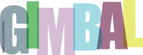 Gimbal Text in Modern Typography with Pastel Colors and Bold Font for Branding