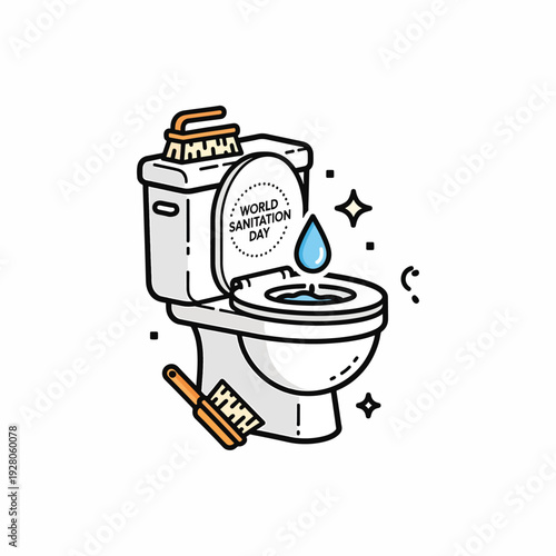 World Toilet Sanitation Day Symbol.