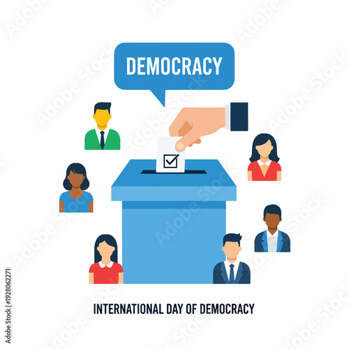 People casting vote in election.