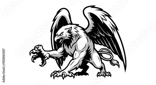 Gryphon mythical creature beast.