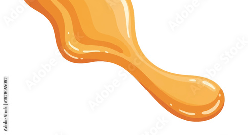 Honey Liquid Droplet Closeup.