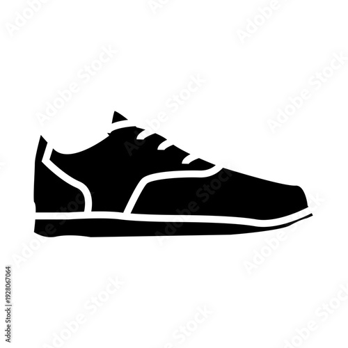 casual shoes vector illustration glyph icon