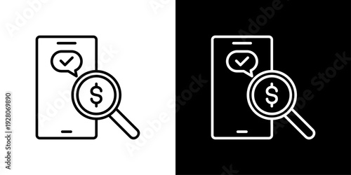 Balance Check Icon Sheet Black And White