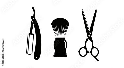 Barber Shop Tools Illustration
