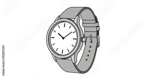 Modern Watch Design Closeup.