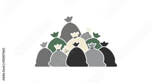 Pigeons on Trash Pile.