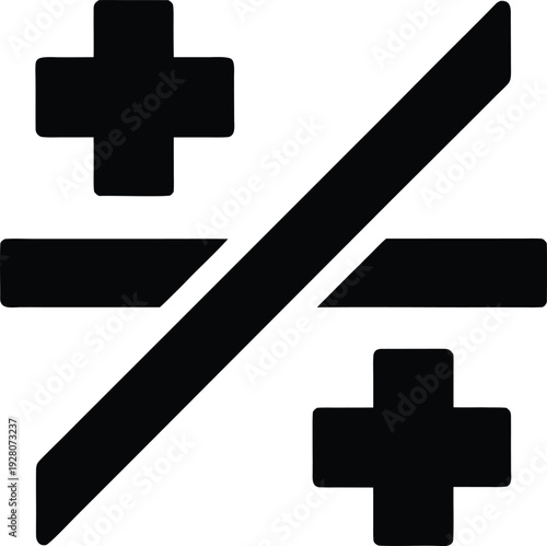 minus line horizontal silhouette vector illustration on transparent background