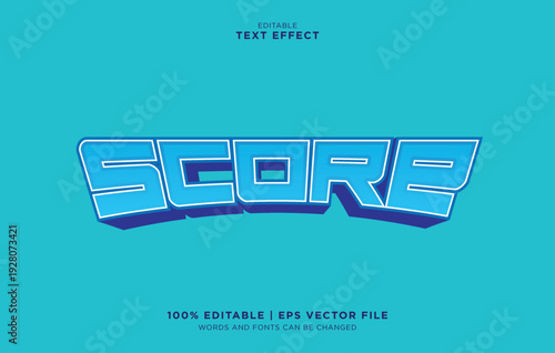 Editable Vector Text Effect for Score with Luxable Design