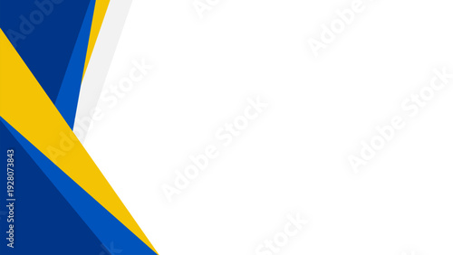 Abstract blue and yellow geometric background. Clean and professional layout with a light neutral space, ideal for corporate presentations, business banners, website headers, and branding materials.