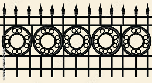 Black Metal Fence Design.
